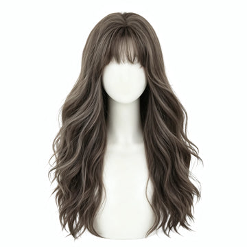 SAKUMETA Long Wavy Hair Daily Wig