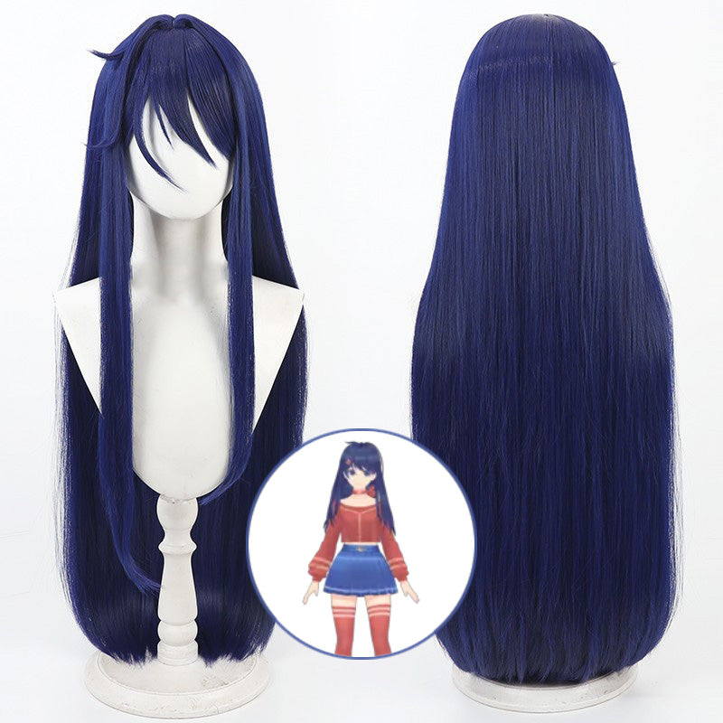 SAKUMETA Mita Blue Long Cosplay Wig