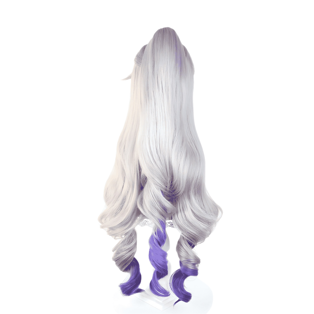 SAKUMETA SILVER WOLF Silver-Gray Long Cosplay Wig with Ponytail