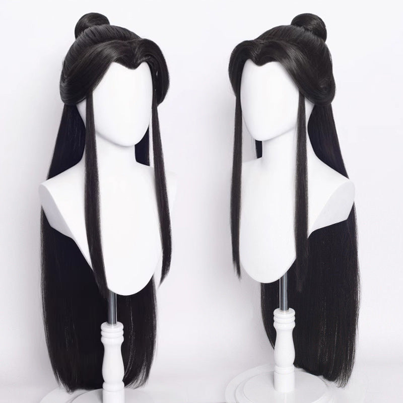 SAKUMETA XIE LIAN Black Long Cosplay Wig